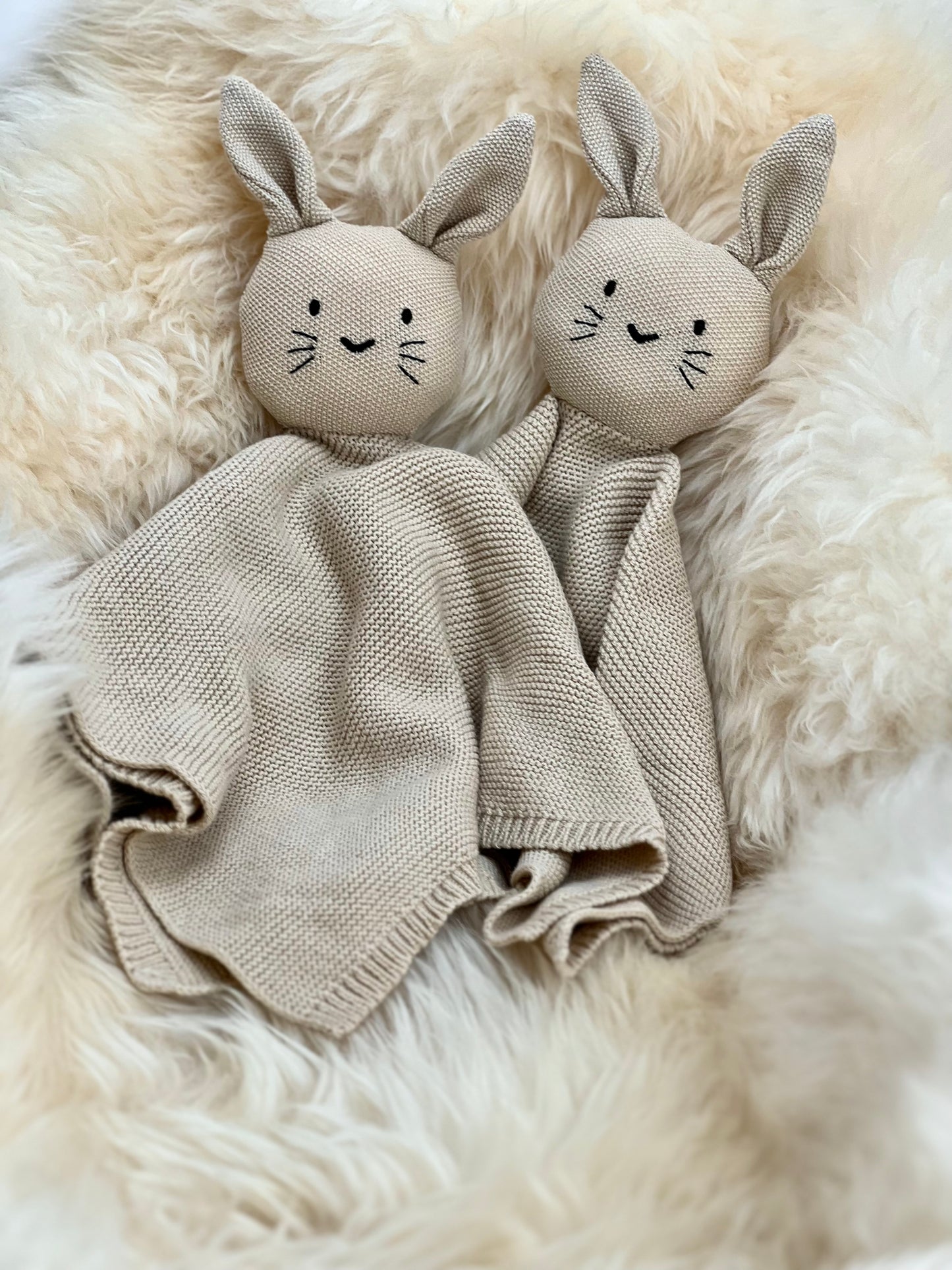 Schnuffeltuch Hase beige gehäkelt