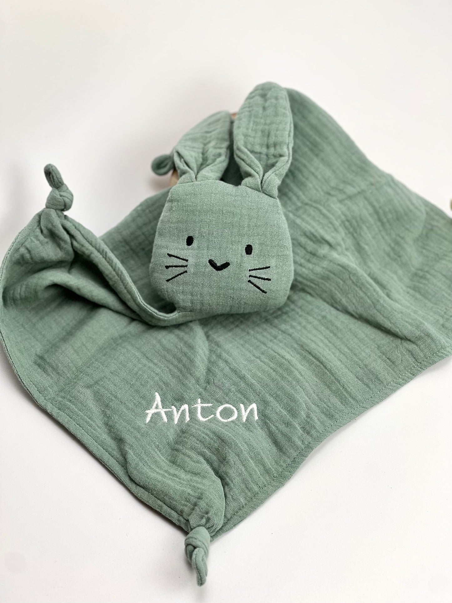 Doudou pour bébé lapin gris