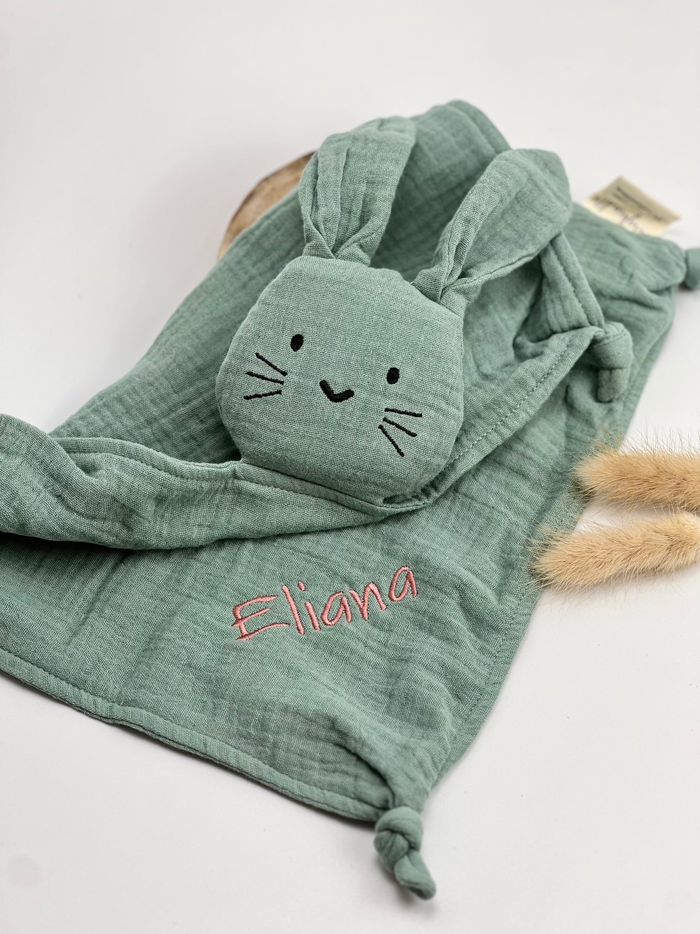 Doudou pour bébé lapin gris
