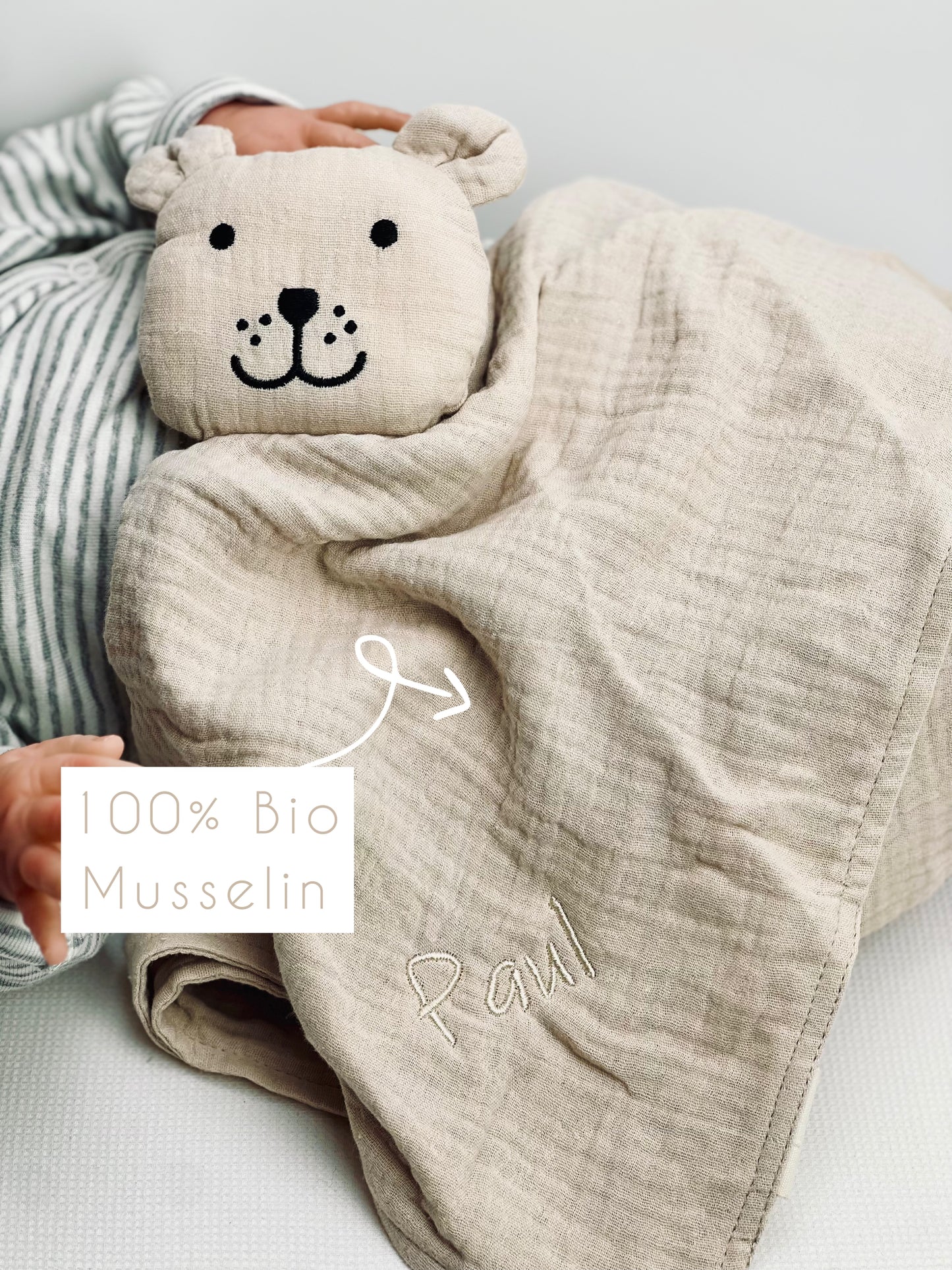Doudou pour bébé Ours crème