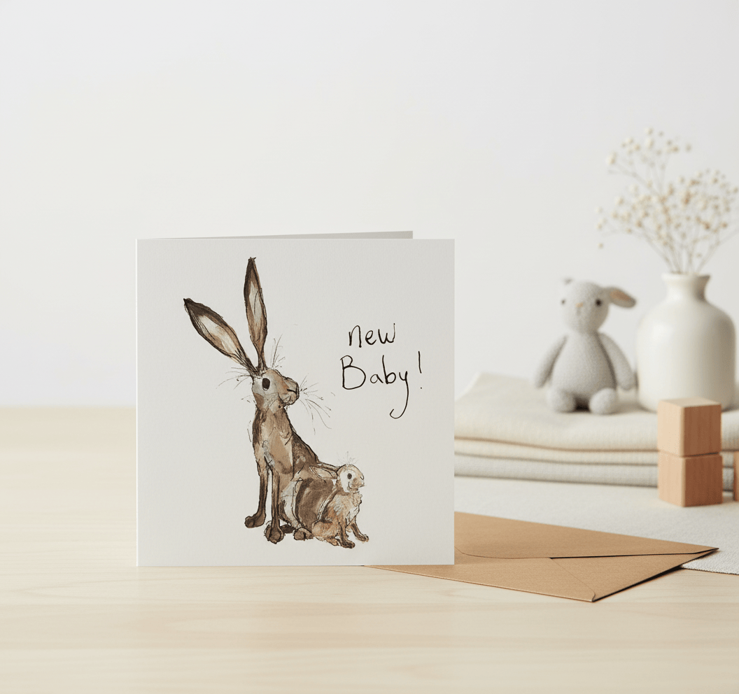 Geschenkkarte Baby Hase