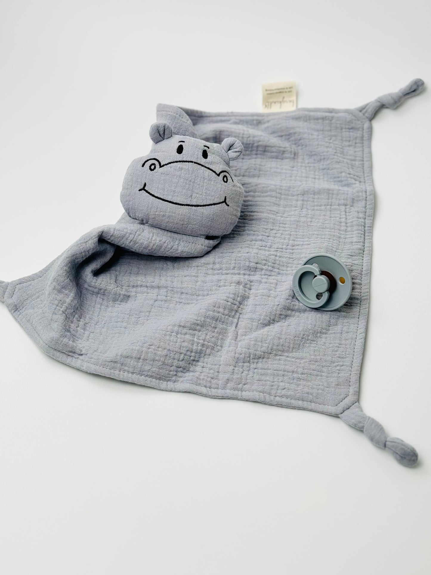 Schnuffeltuch Hippo grey