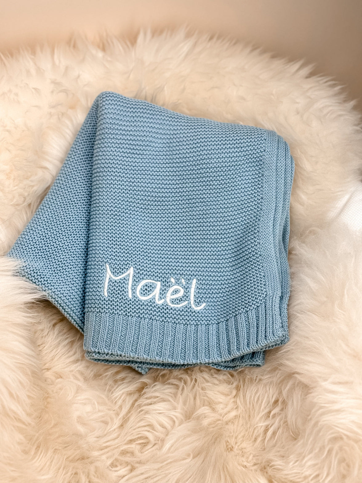 Blaue Babydecke -  Kuschelweich