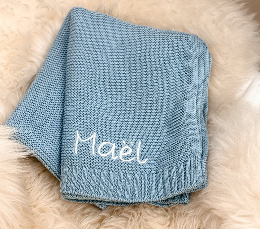 Blaue Babydecke -  Kuschelweich