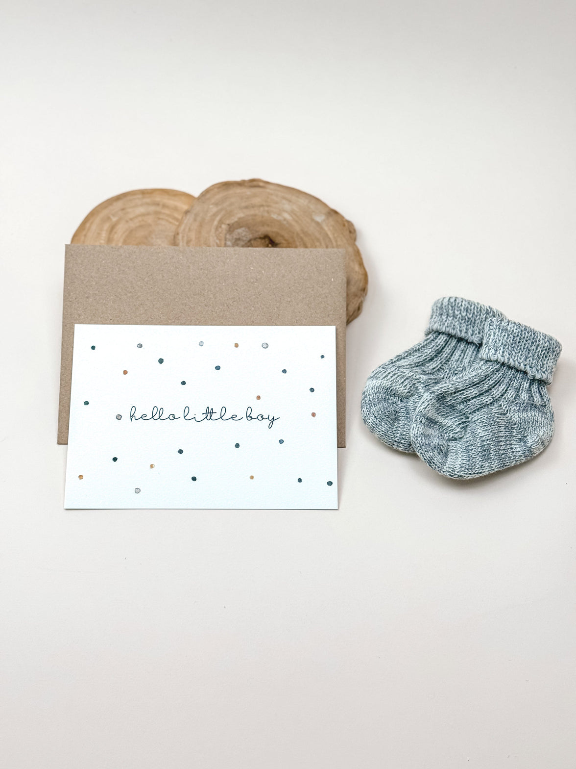 Glückwunschkarte – Hello Little Boy - bergkindl