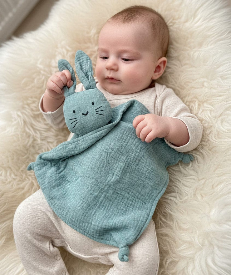 Schmusetuch-Schnuffeltuch Hase in mint ohne Namen