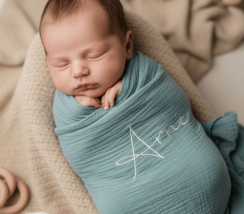 Musselin Babydecke mint aus (Bio)Baumwolle