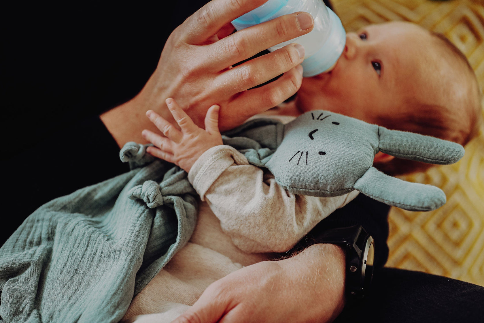 Schmusetuch / Schnuffeltuch Hase mint