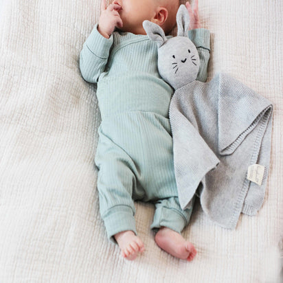 Schnuffeltuch / Schmusetuch Hase grau