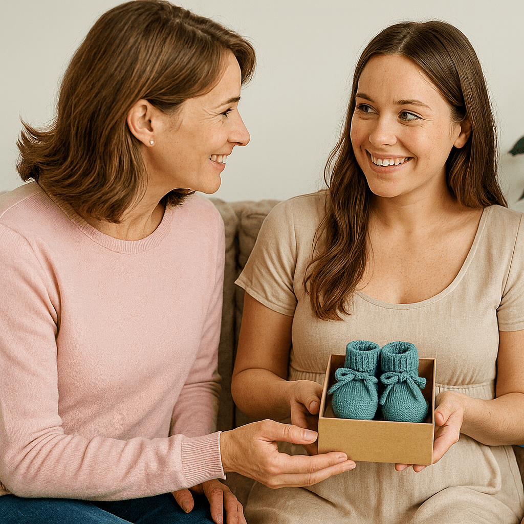 Babyschuhe mint Geschenk Baby