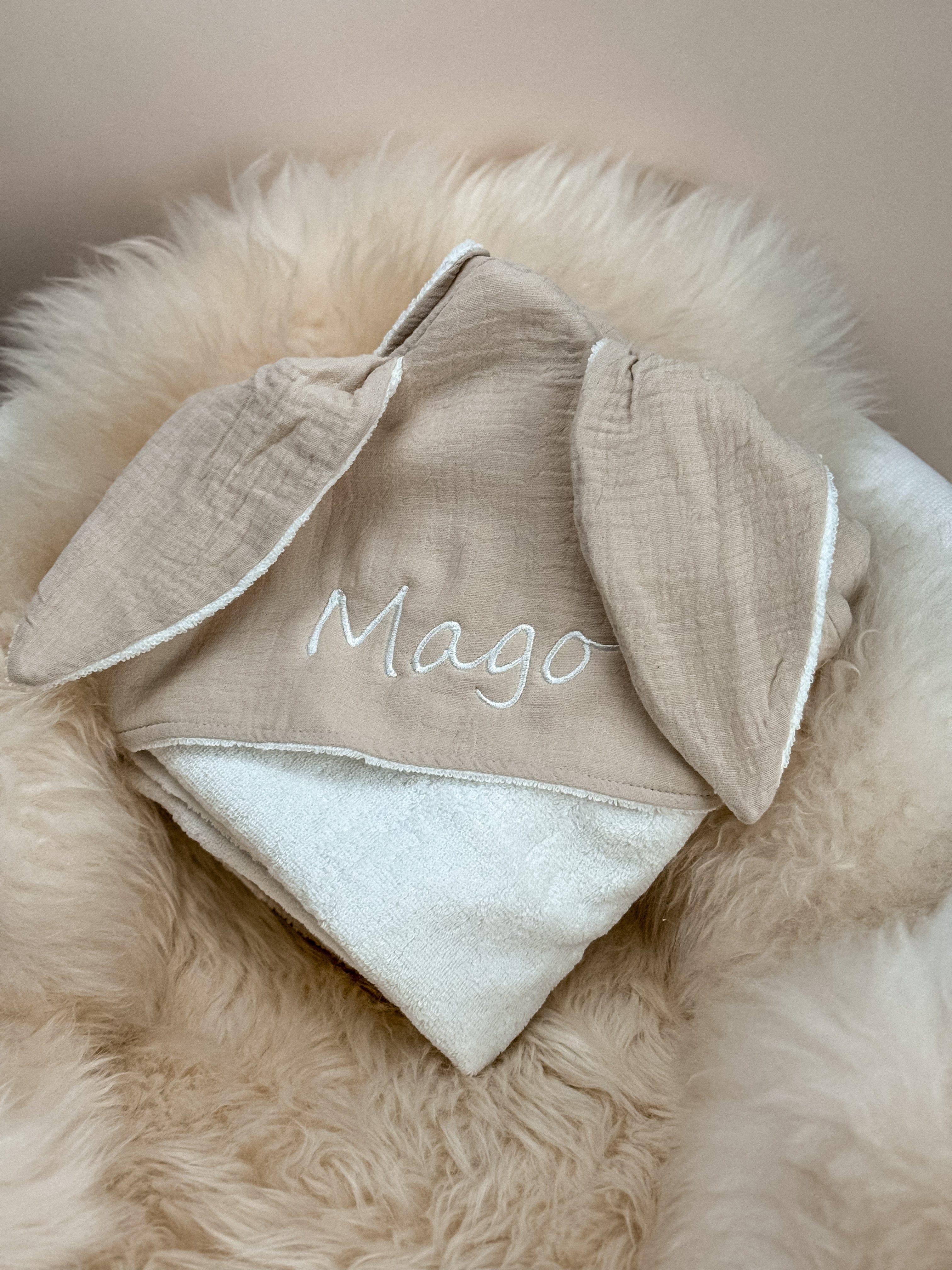 Babyhandtuch / Kapuzenhandtuch Baby mit personalisierung