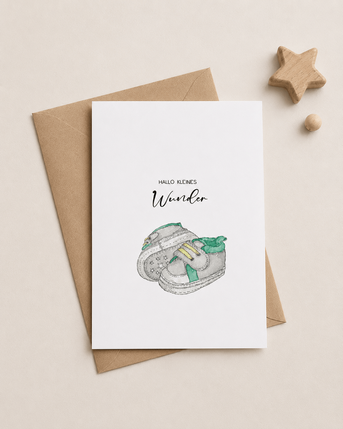 Geschenkkarte Junge Mädchen mit Umschlag