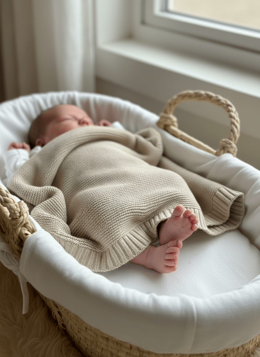 Beige Babydecke sanft für babys - bergkindl