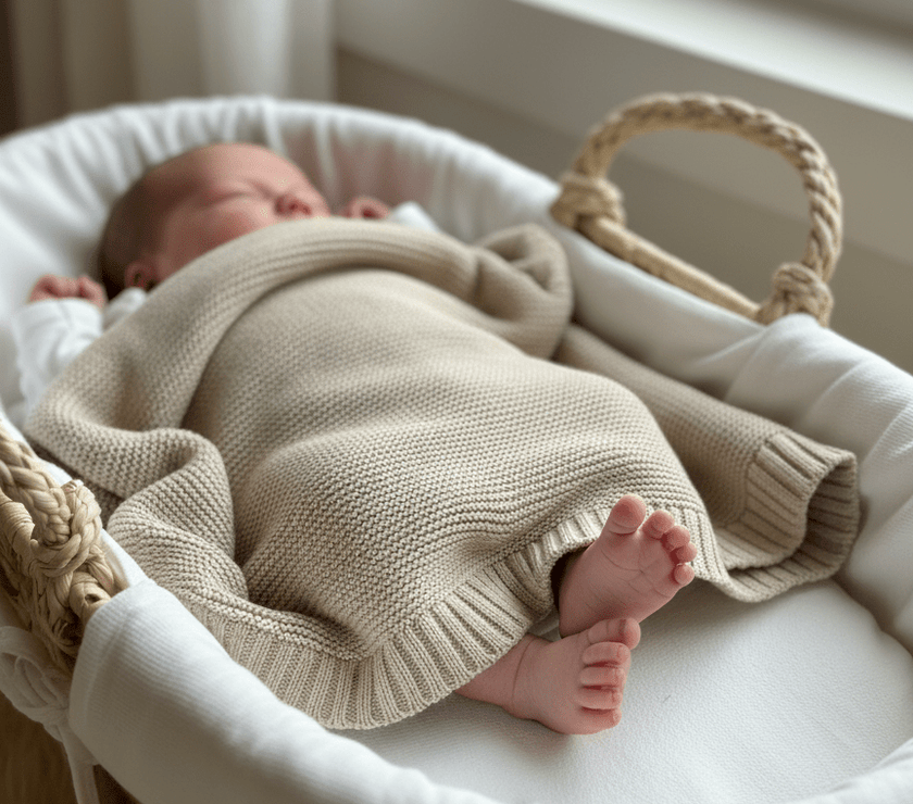 Beige Babydecke sanft für babys - bergkindl