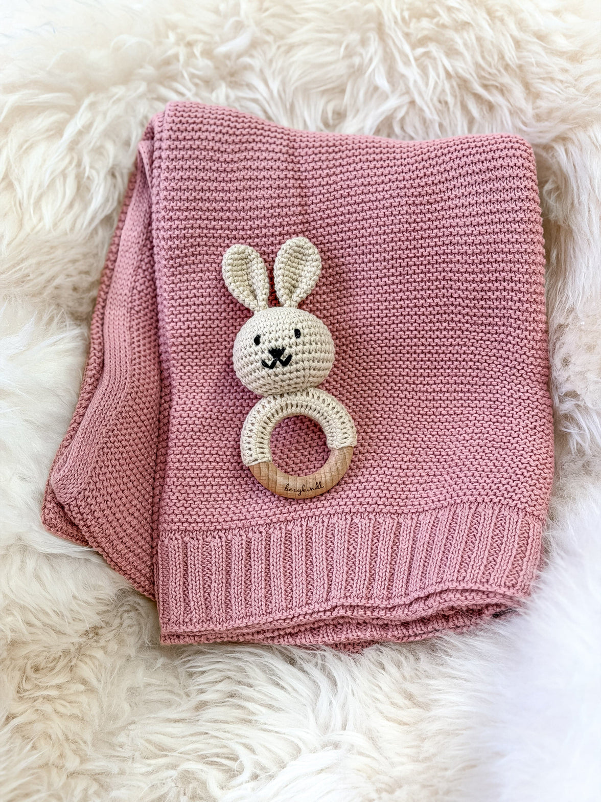 Geschenke zur Geburt Decken Set in rose für Mädels