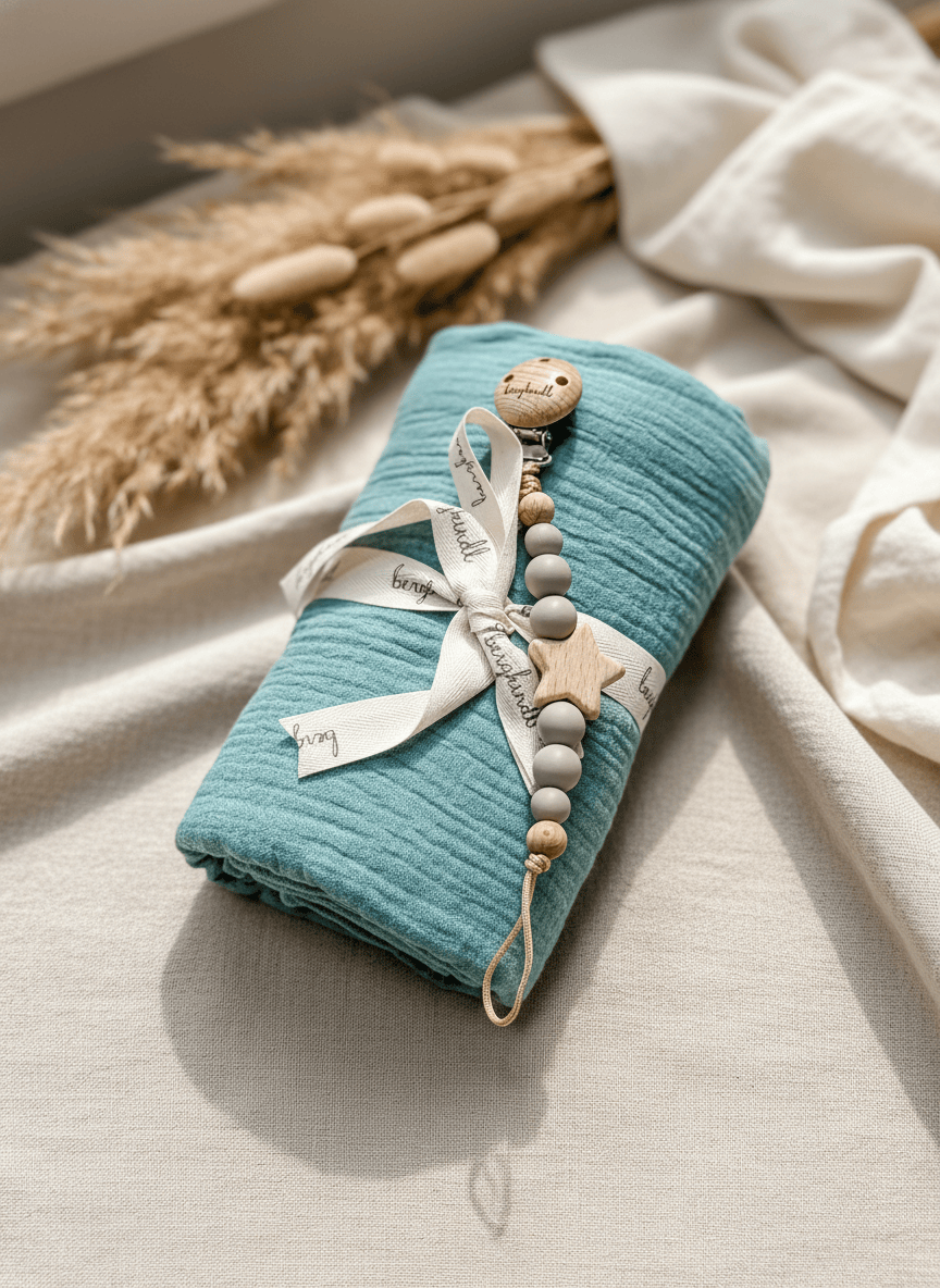 Geschenk Set Musselin mint