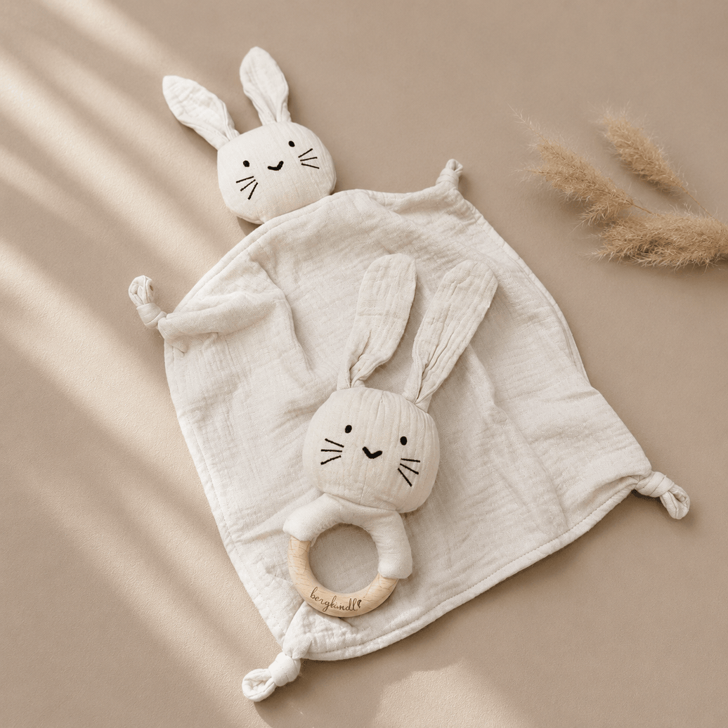 Geschenk zur Geburt Hasen Bundle creme