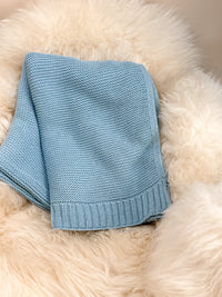 Babydecke / Kuscheldecke Baby
Baby Strickdecke in blau