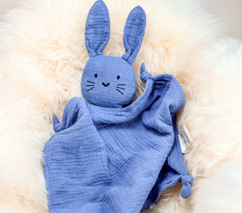 Schnuffeltuch /  Schmusetuch Hase blau