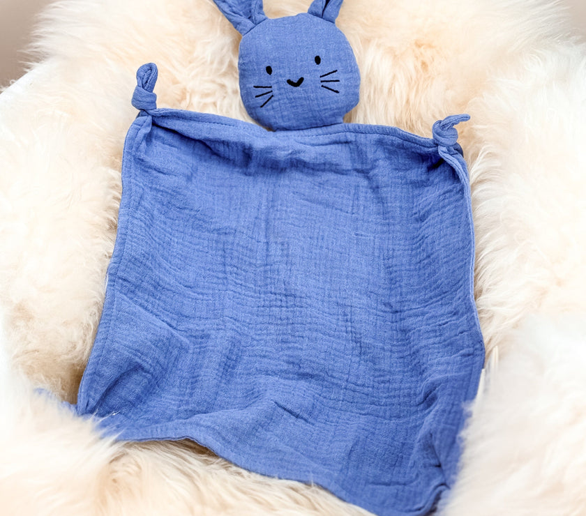 Schnuffeltuch /  Schmusetuch Hase blau