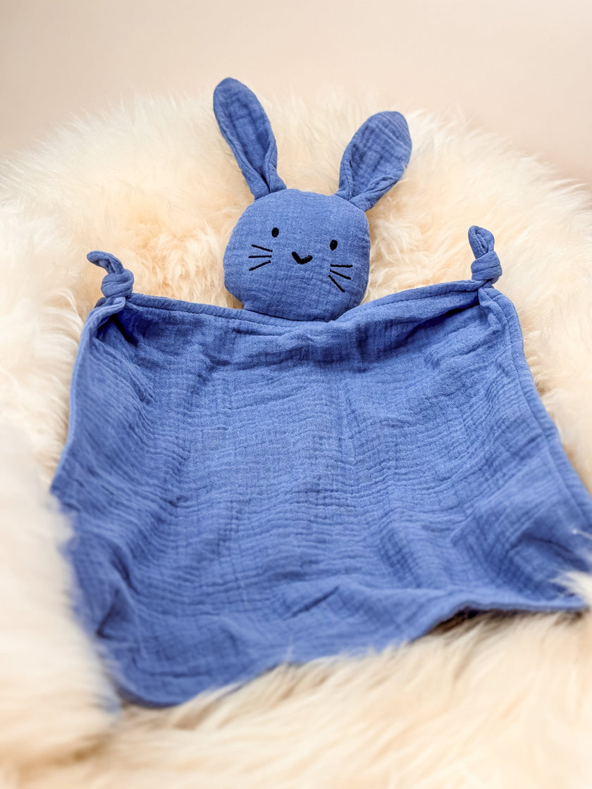Schnuffeltuch /  Schmusetuch Hase blau