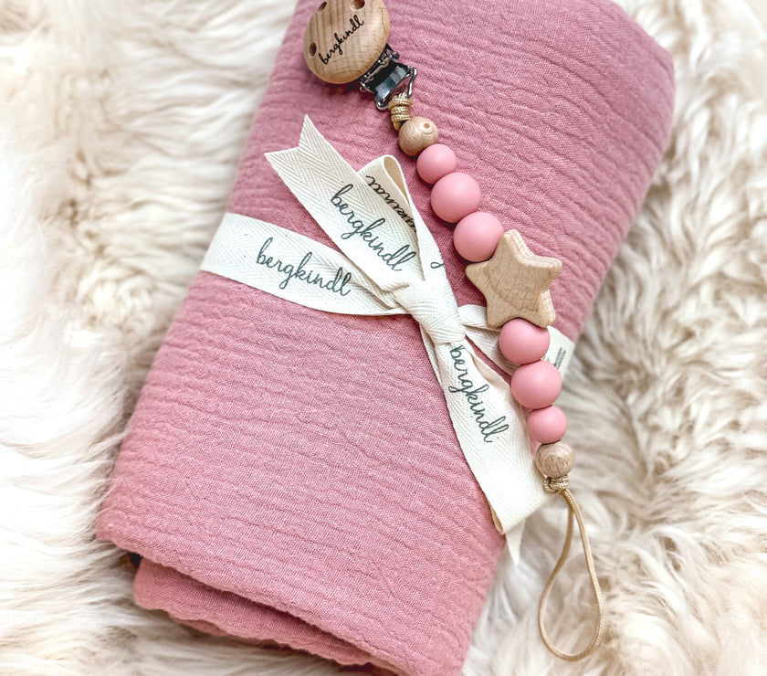 Rosa Geschenk Geburt 