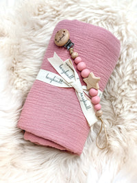 Rosa Geschenk Geburt 