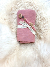 Geschenk Geburt in rose Tönen