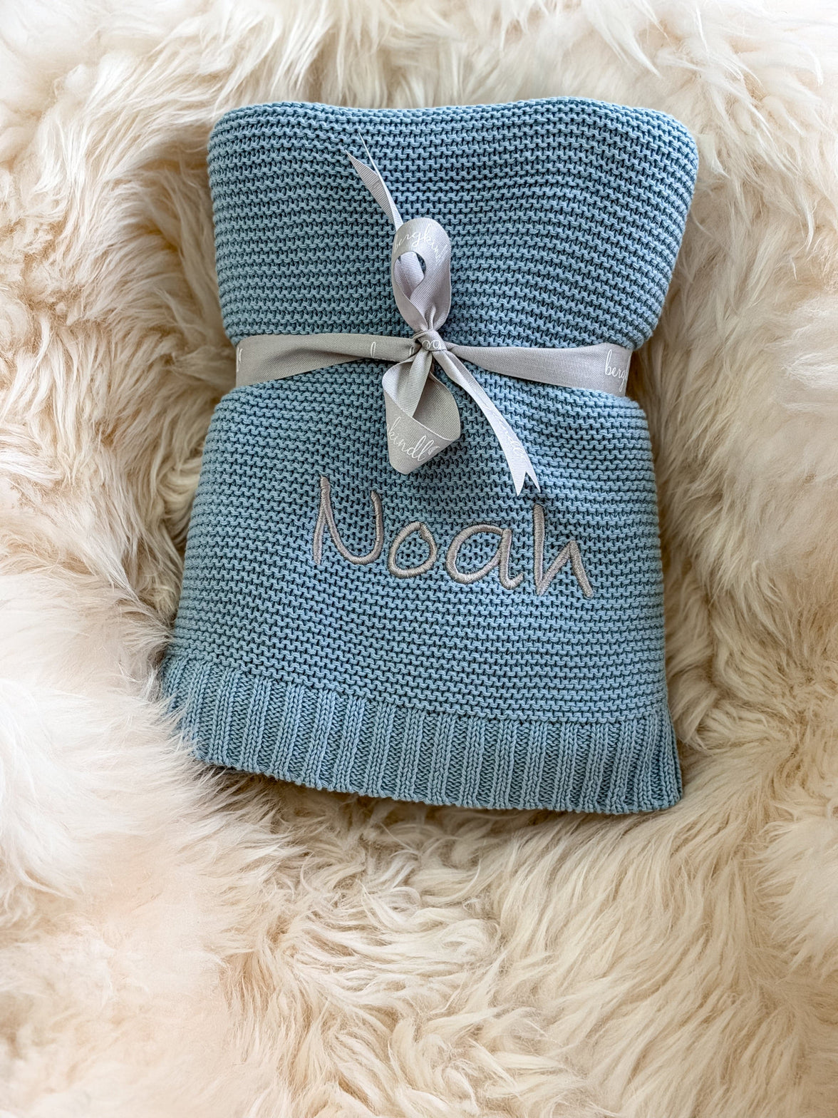 Blaue Babydecke -  Kuschelweich