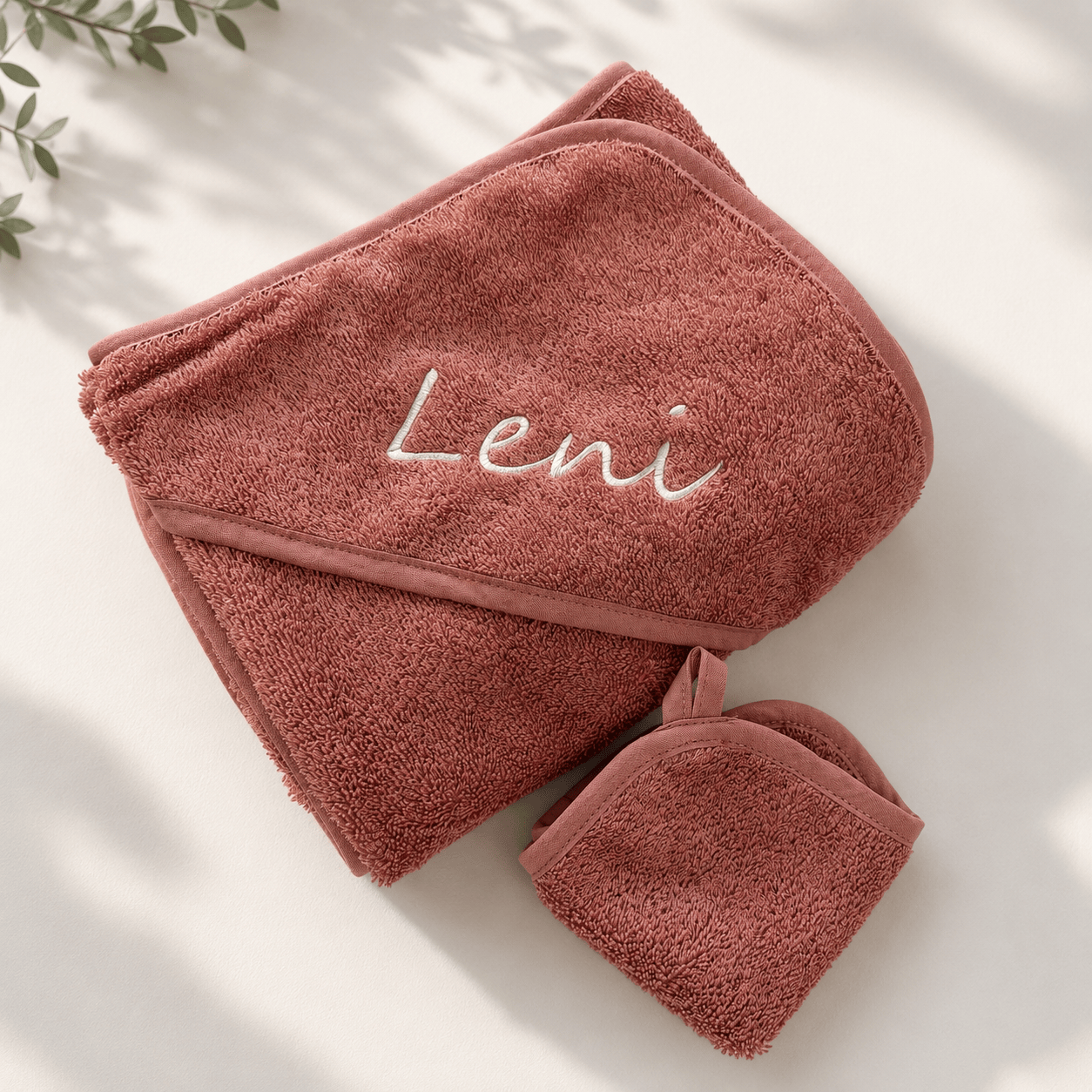 Handtuch Baby Rose mit Namen