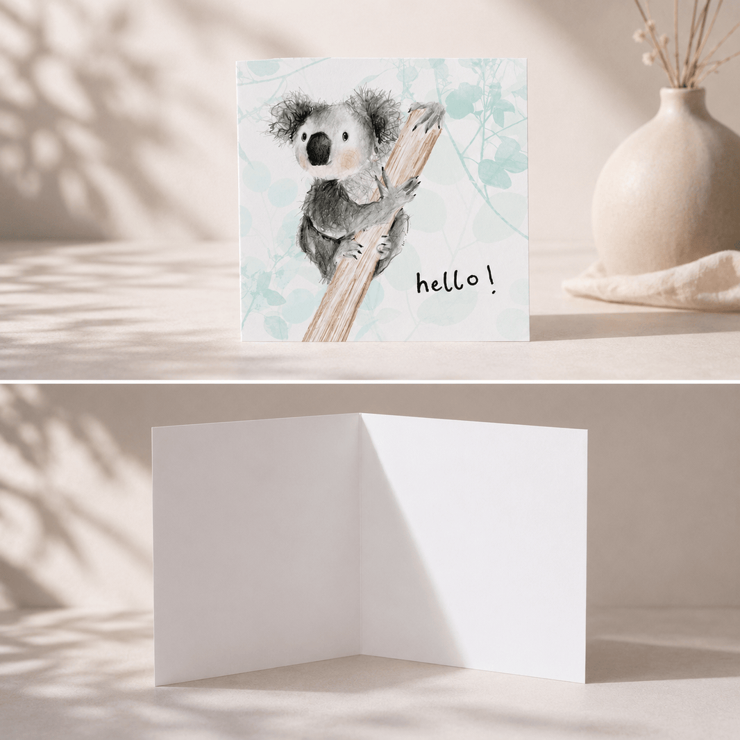 Geschenkkarte Geburt mit Koala