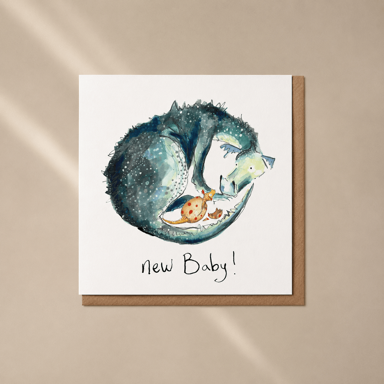Glückwunschkarte Drache baby