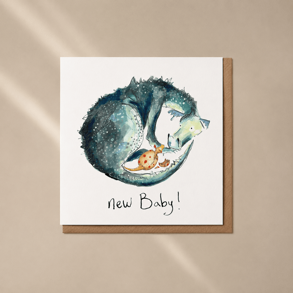 Glückwunschkarte Drache baby