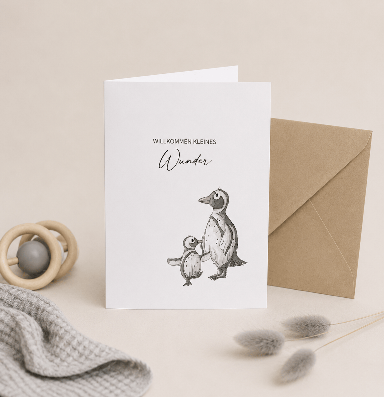 Geschenkkarte Geburt mit Umschlag