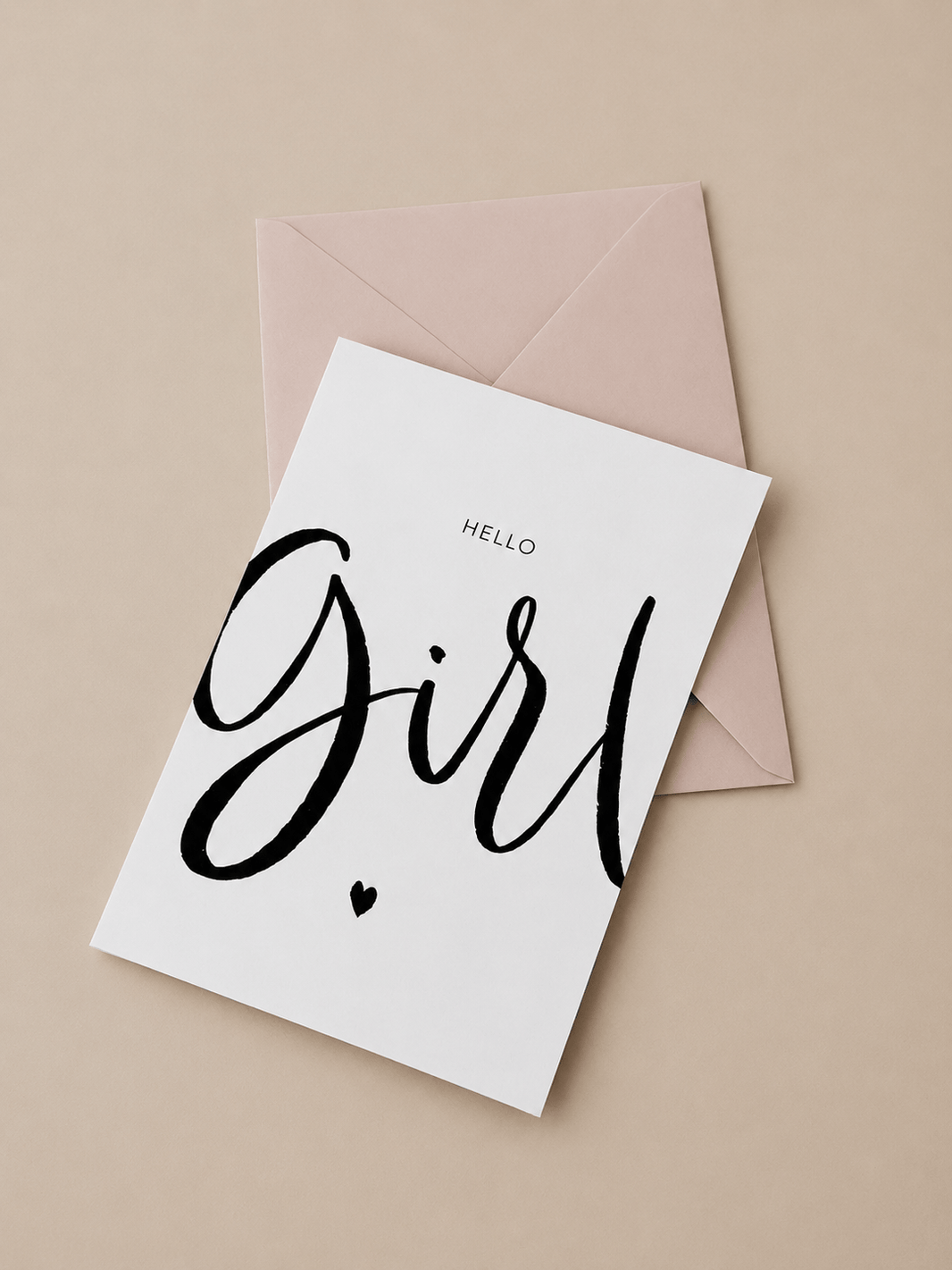 Geschenkkarte hello girl mit Umschlag