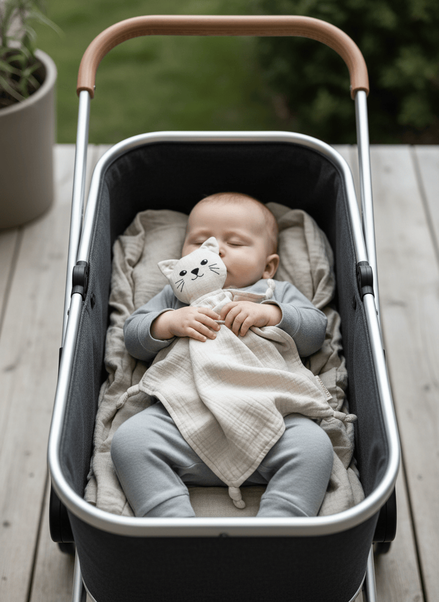 Schnuffeltuch Schmusetuch Katze in creme - bergkindl - baby