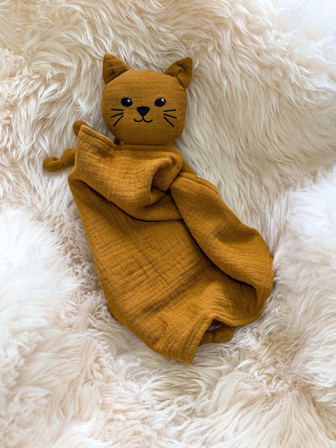  Schnuffeltuch Katze ocker 