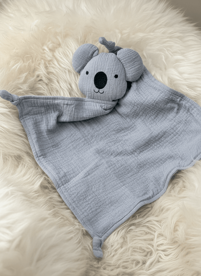 Schmusekoala Grau - Dein kuscheliger Lieblingsbegleiter aus Bio Musselin