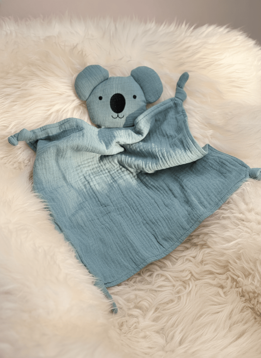 Schmusetuch - Schnuffeltuch Koala in mint ohne Namen