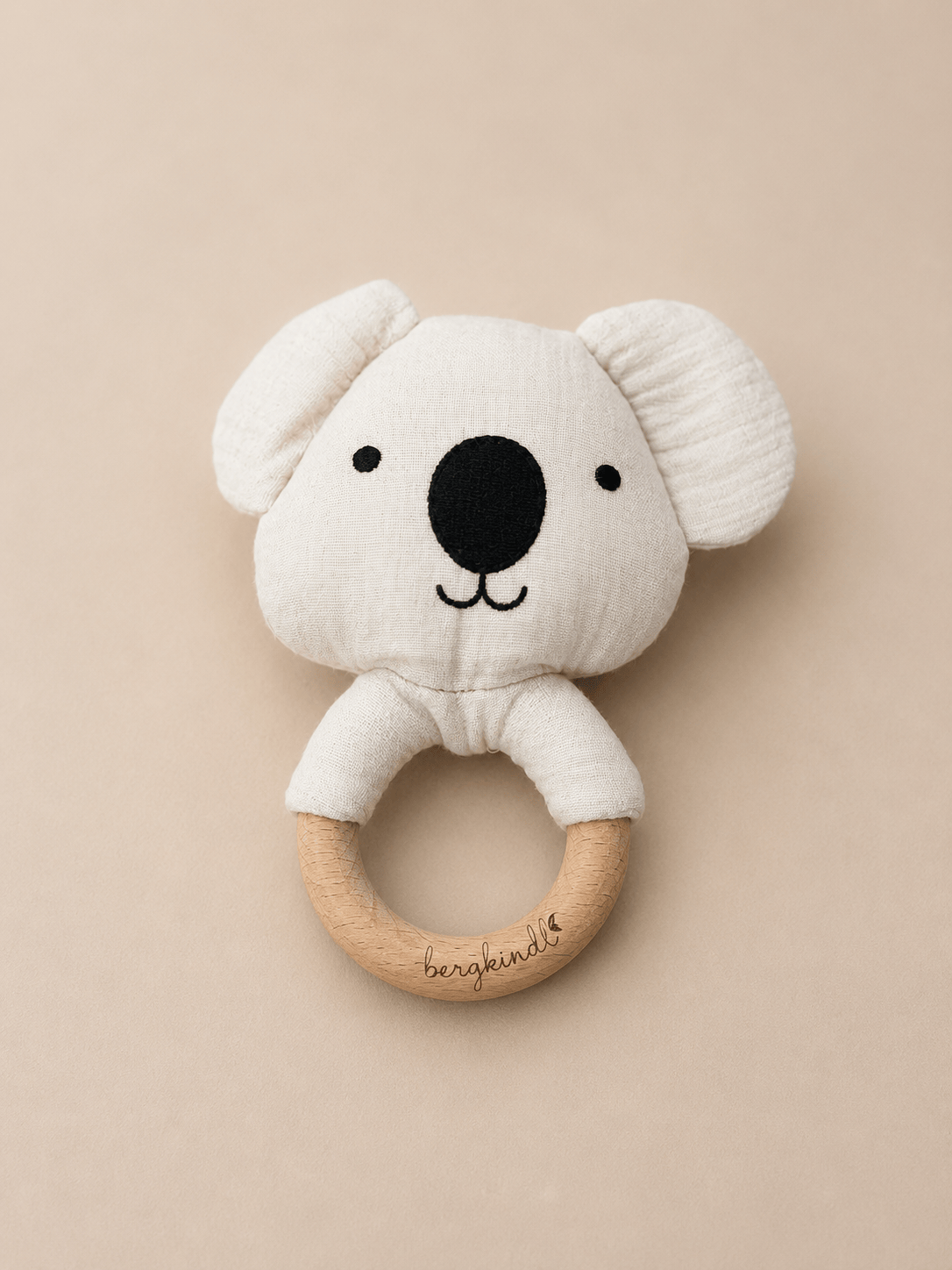 Koala-Greifrassel aus Bio-Musselin