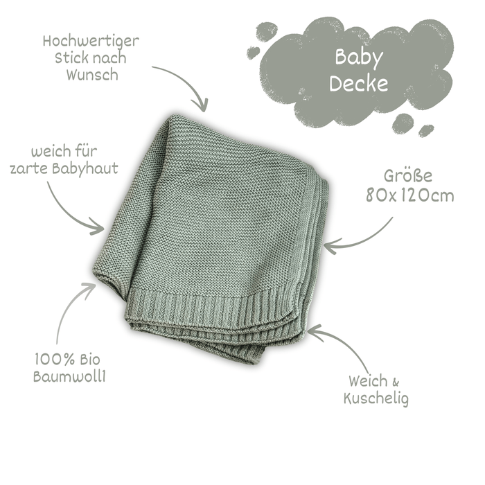 Salbei Babydecke -  Kuschelweich