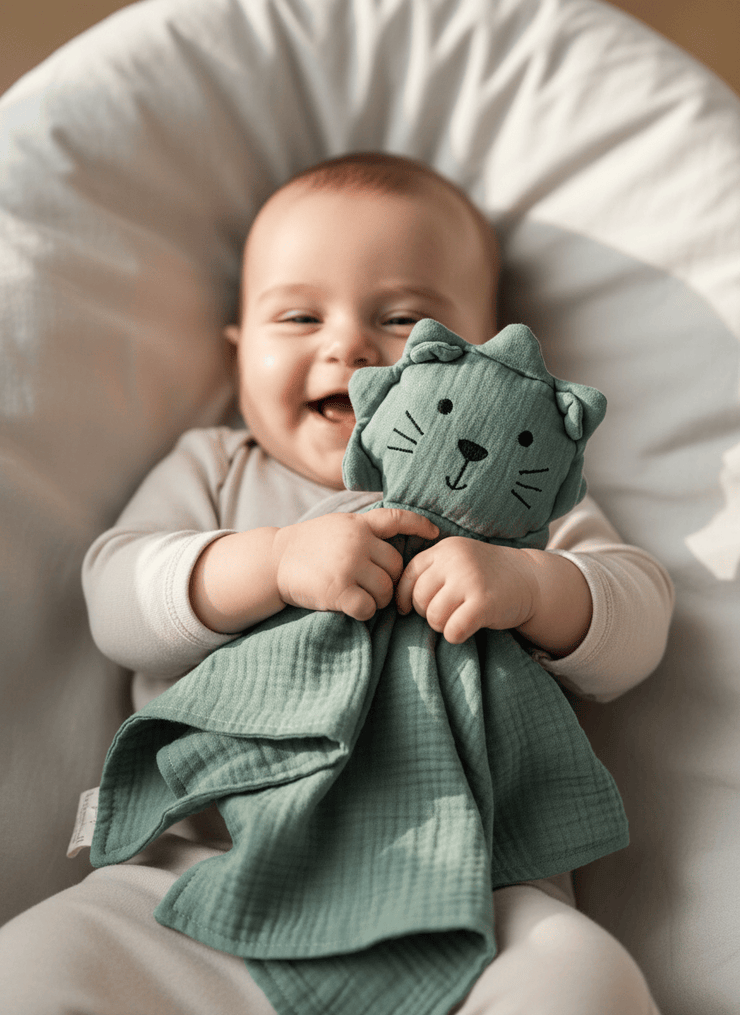 Schnuffeltuch - Schmusetuch in mint Löwe