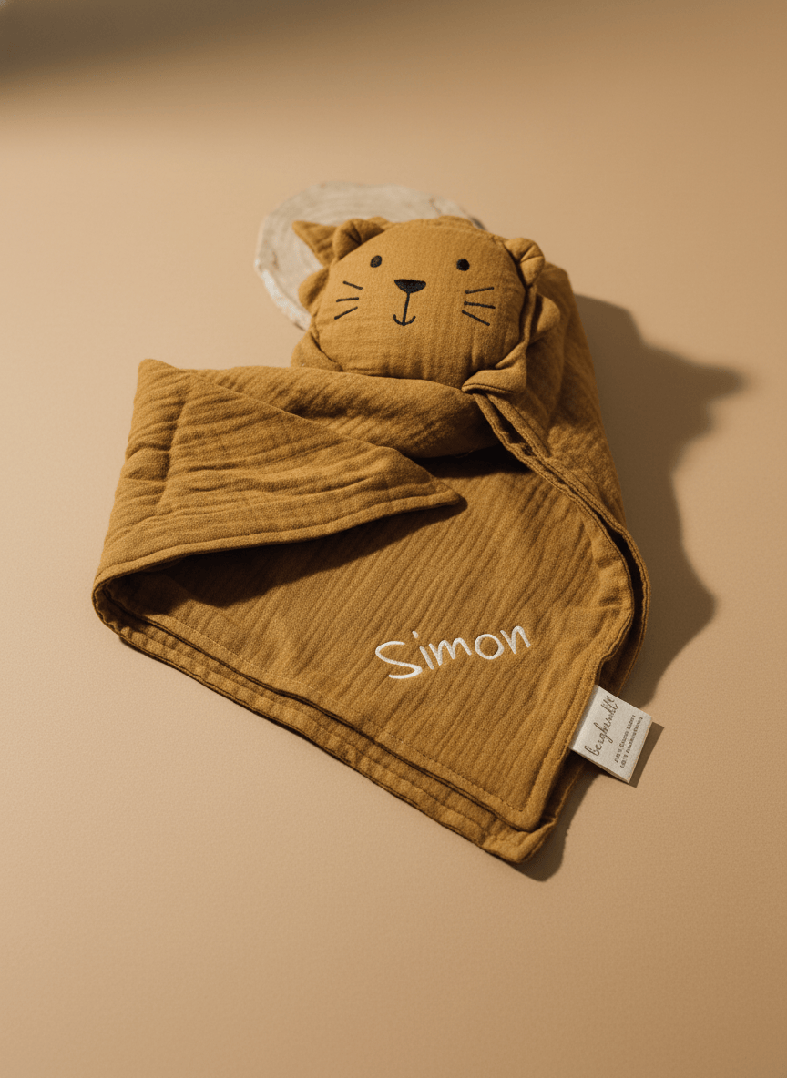 Schnuffeltuch Schmusetuch Löwe ocker simon