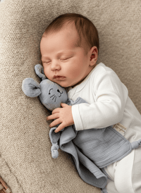 Schmusetuch Schnuffeltuch grau Maus