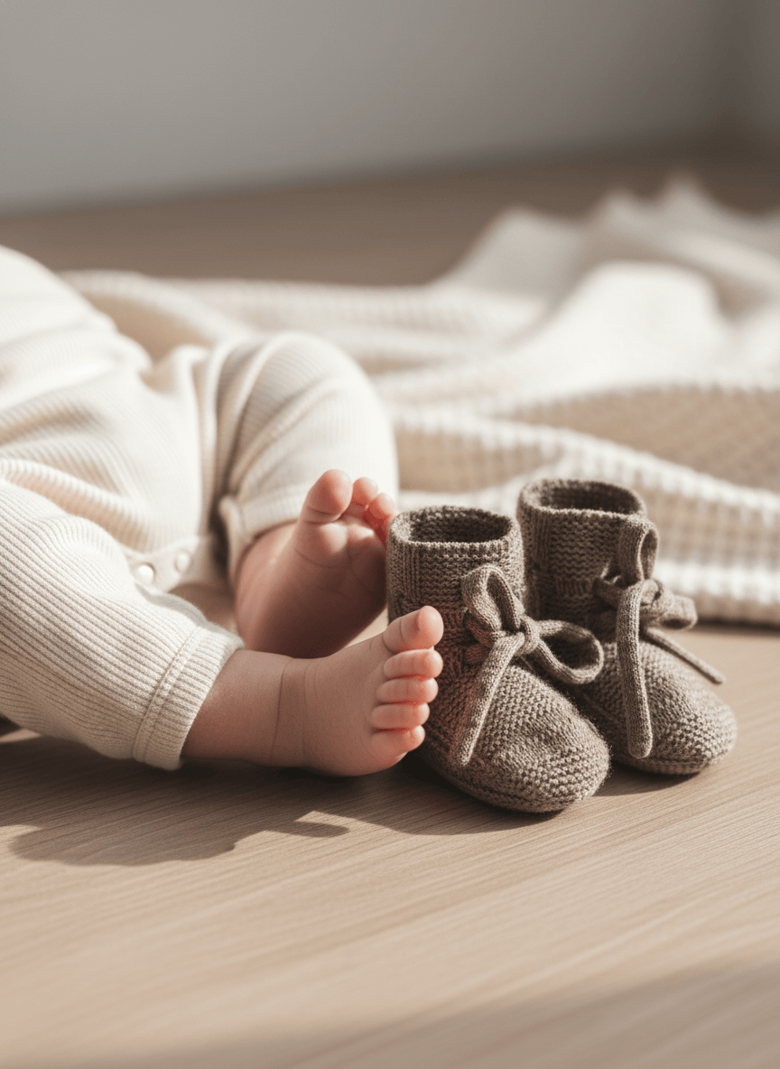 warme zarte Babyschuhe