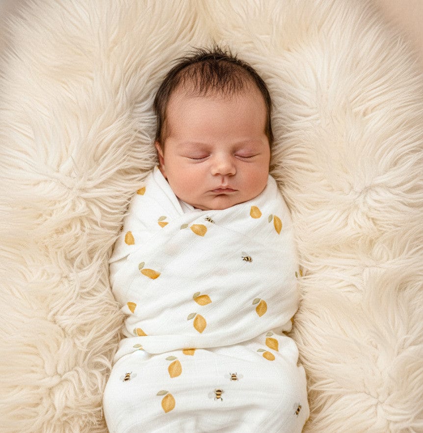 Bienen Baby Musselintuch - Kuschelweich und Vielseitig