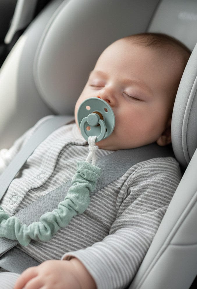 Schnullerkette baby Musselin mint