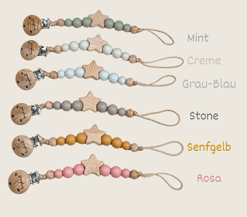 Schnullerkette Baby bunte Farben