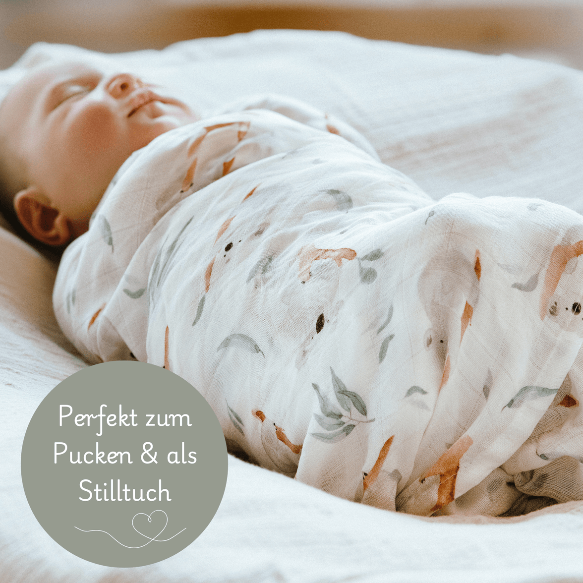 Baby Geschenkset Schnuffeltuch und Musselintuch im Koaladesign - bergkindl