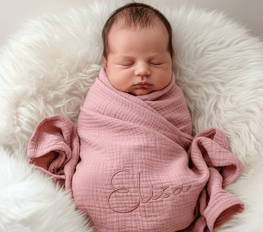 Geschenk Geburt rose